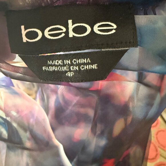 Bebe Womens High-Low Chiffon Skirt Size 4P Multicolor - Picture 5 of 5